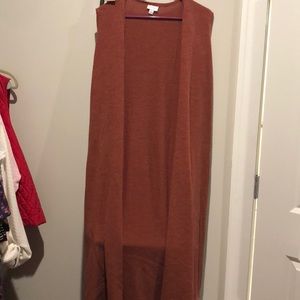LuLaRoe XL sleeveless long cardigan